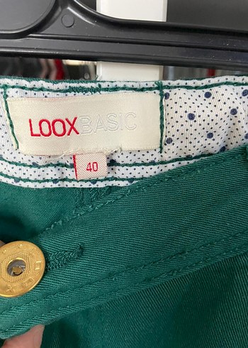 l Beden Kadın Kemerli Yeşil Denim Pantolon