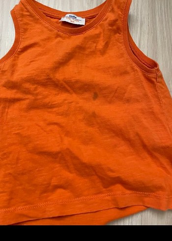 Çocuk Baskılı Tişört ve Turuncu Atlet - Görsel 5