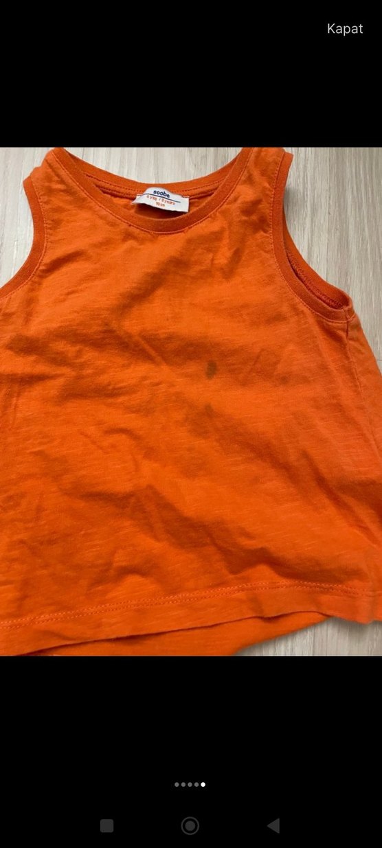 Çocuk Baskılı Tişört ve Turuncu Atlet - Görsel 5