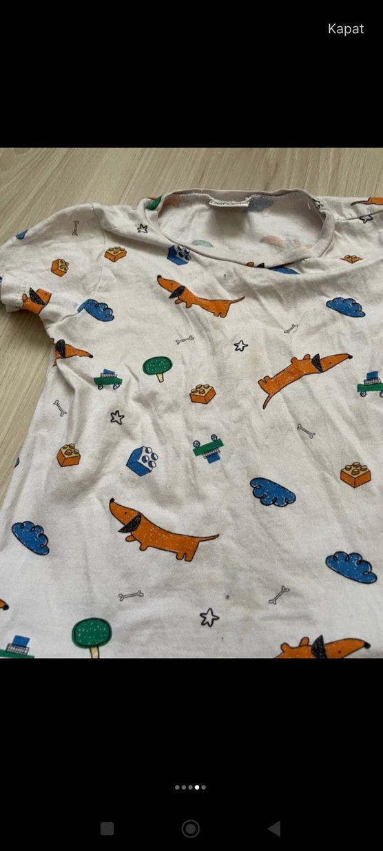 Çocuk Baskılı Tişört ve Turuncu Atlet - Görsel 4