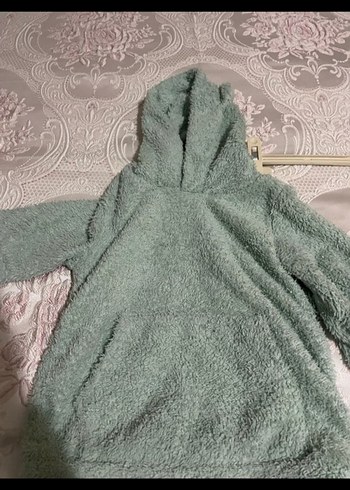 Erkek Çocuk Peluş Kapüşonlu Pijama Takımı Gri - Görsel 3