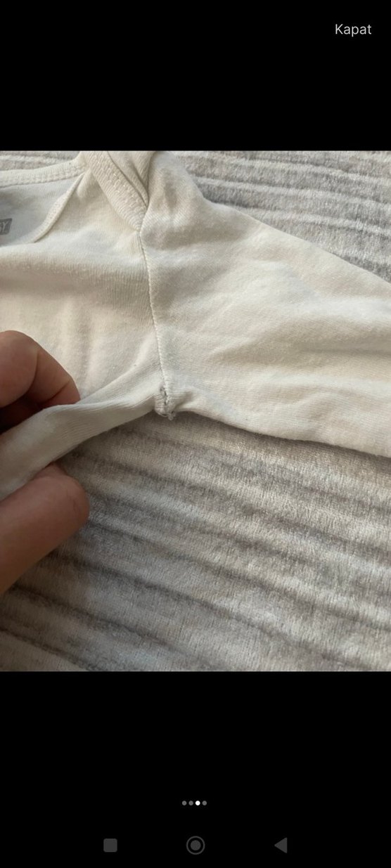 Bebek Kız Uzun Kollu Beyaz Body - Görsel 3