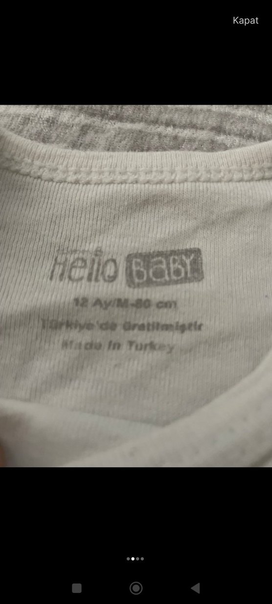 Bebek Kız Uzun Kollu Beyaz Body - Görsel 2