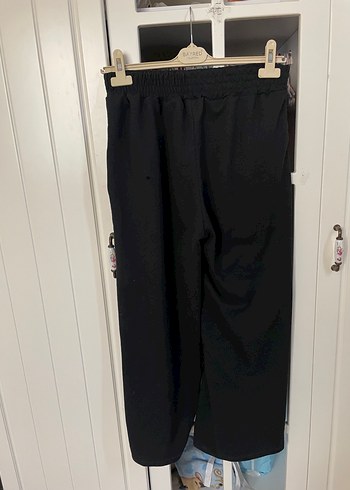 Kemerli Siyah Midi Kadın Kumaş Pantolon - Görsel 4