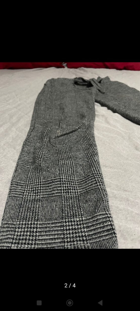 Gri Bel Detaylı Kadın Yün Pantolon - Görsel 2