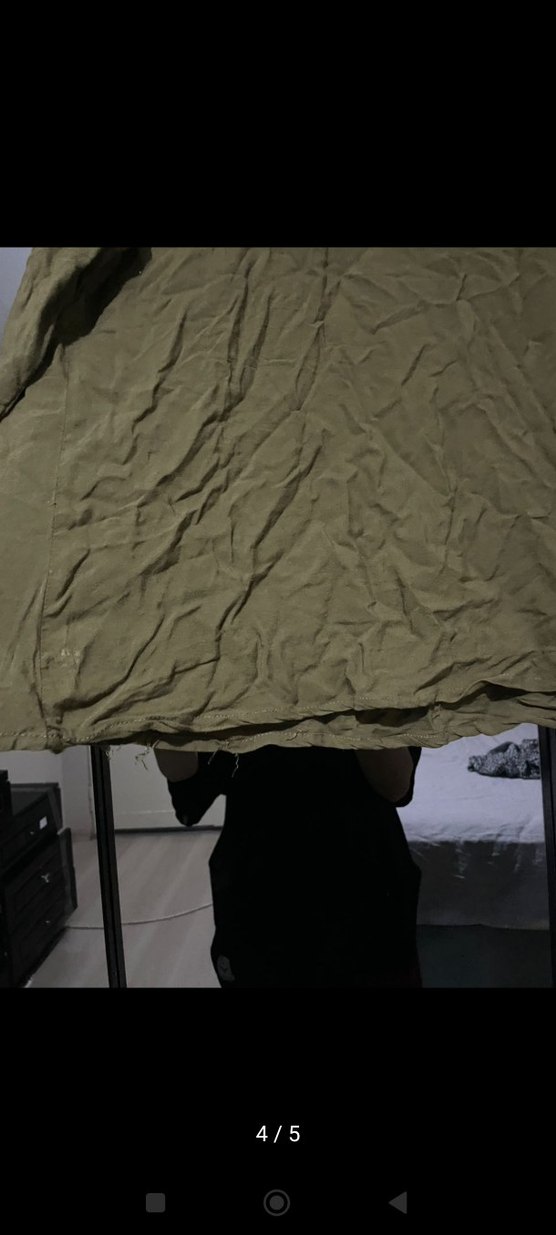 Düğmeli Uzun Kollu Keten Kadın Gömlek - Görsel 4