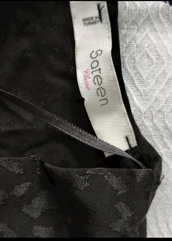 Siyah Desenli Uzun Kollu Uzun Elbise - Görsel 3