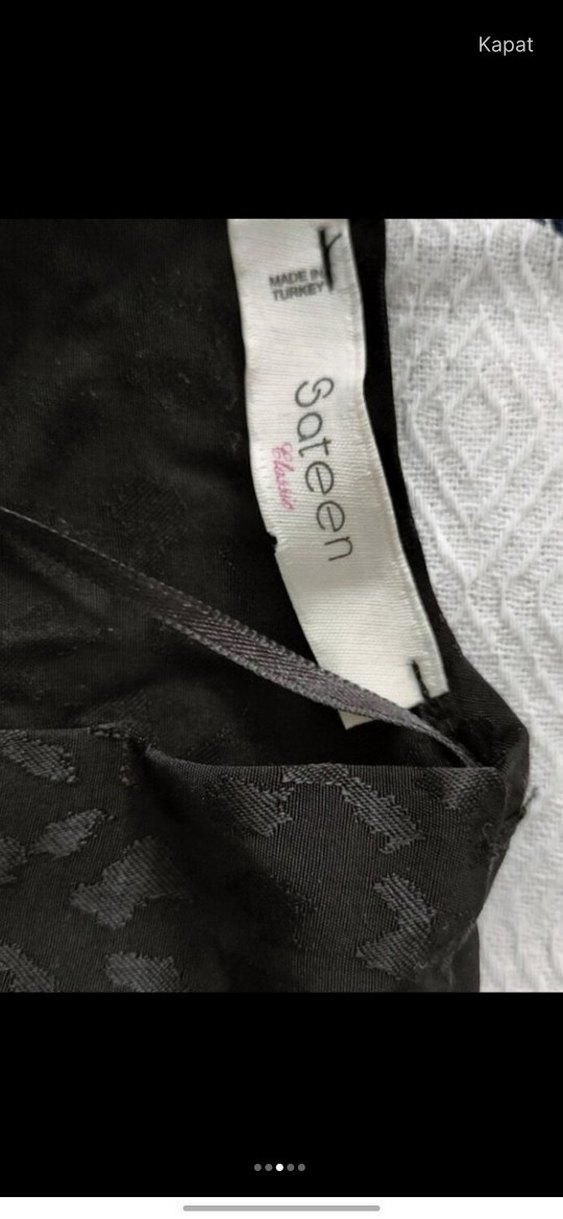 Siyah Desenli Uzun Kollu Uzun Elbise - Görsel 3