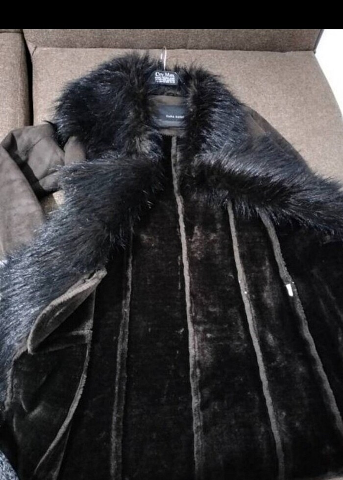 Orjinal zara içi kürklü nubuk kaban - Görsel 3