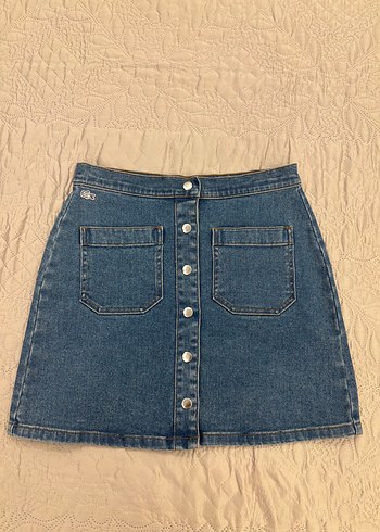 Lacoste Mavi Denim Mini Etek