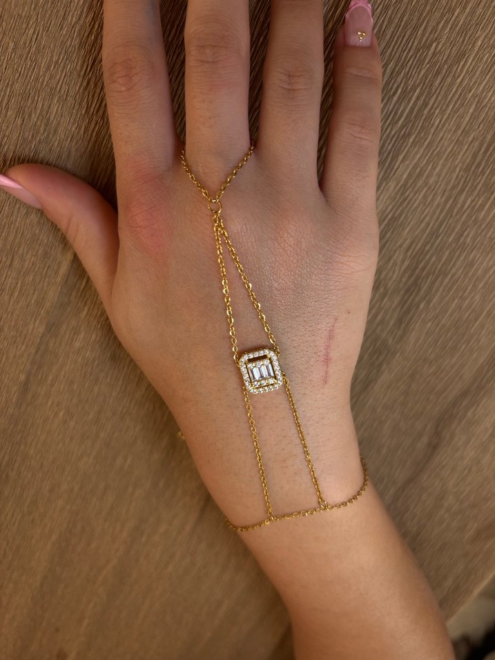 Altın Renkli Zincir Detaylı Kadın Şahmeran - Görsel 3