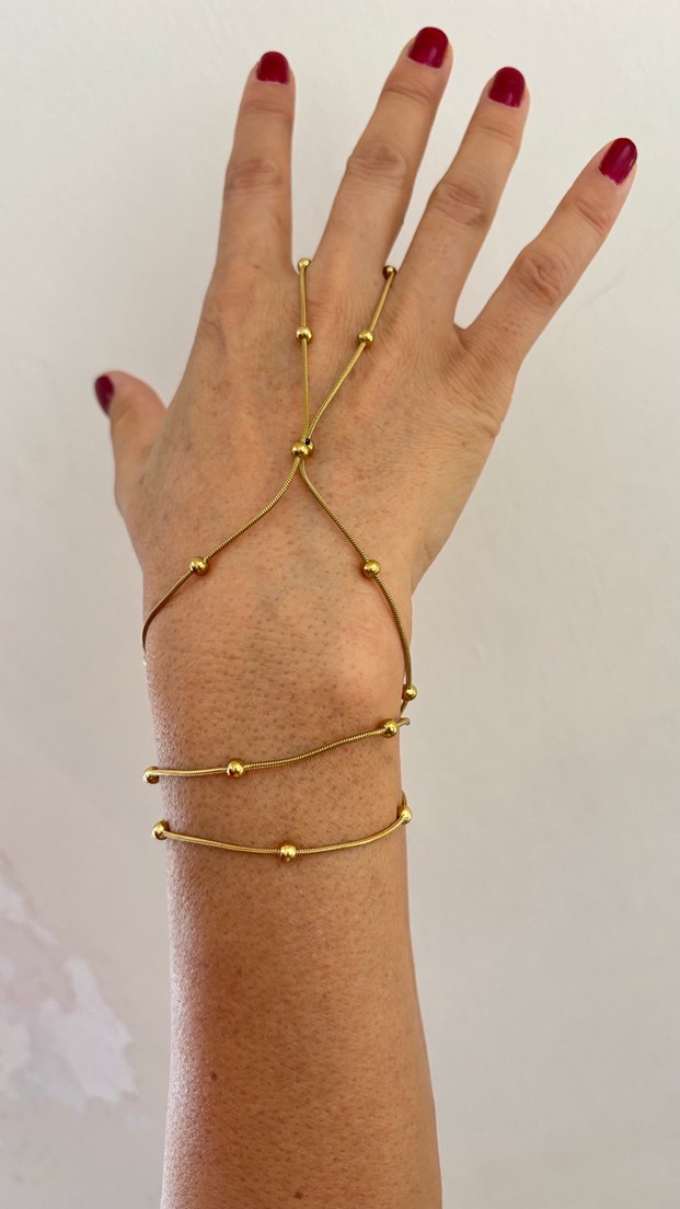 Boncuklu Altın Rengi Kadın şahmeran - Görsel 2