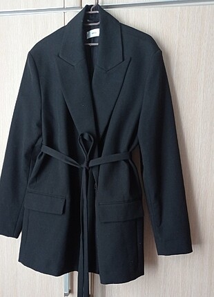 Mango oversize siyah ceket
