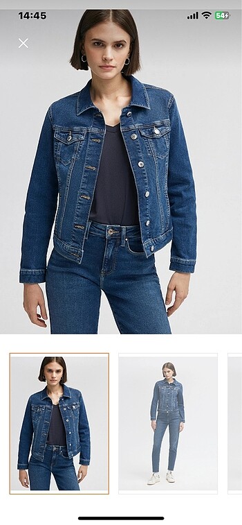 m Beden mavi Renk Mavi vintage koyu jean ceket