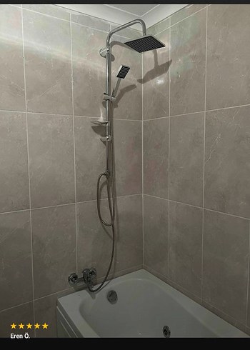 Gri Duş Seti ve Küvet