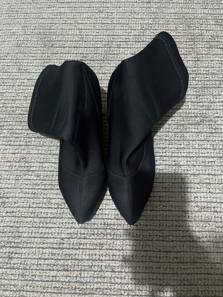 Siyah Blok Topuklu Elastik Kadın Bot - Görsel 3