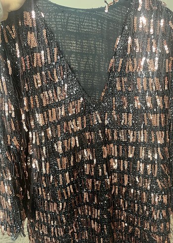 Zara Kahverengi Püsküllü Uzun Kadın Abiye Elbise - Görsel 8