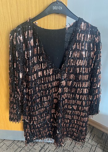 Zara Kahverengi Püsküllü Uzun Kadın Abiye Elbise - Görsel 6