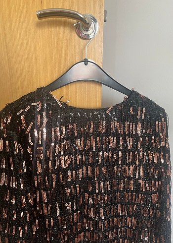 Zara Kahverengi Püsküllü Uzun Kadın Abiye Elbise - Görsel 3