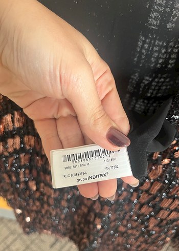 Zara Kahverengi Püsküllü Uzun Kadın Abiye Elbise - Görsel 5