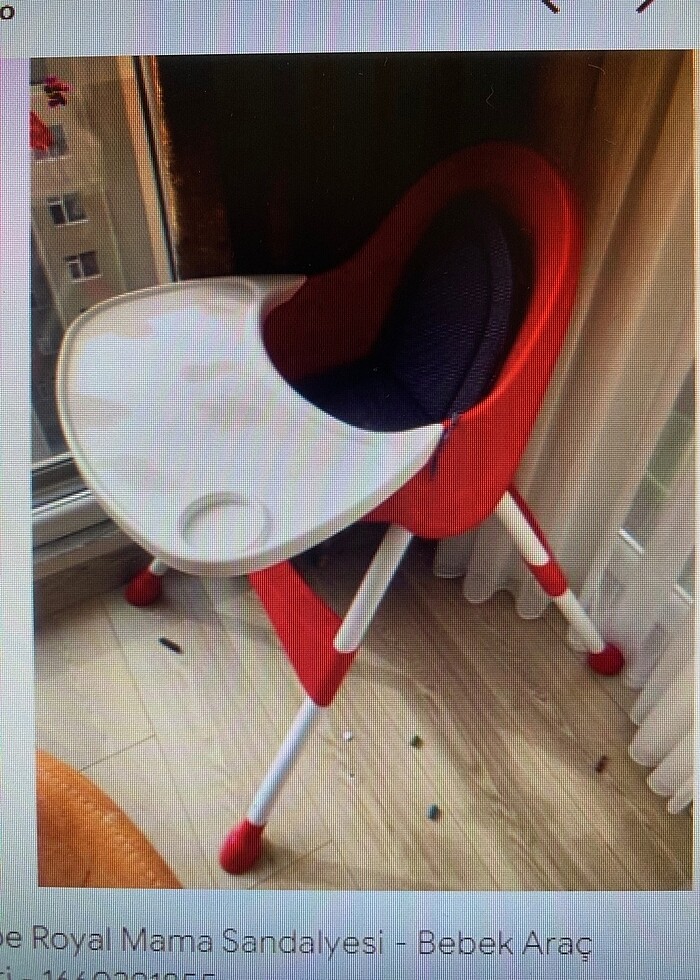 Babyhope kırmızı mama sandalyesi - Görsel 3