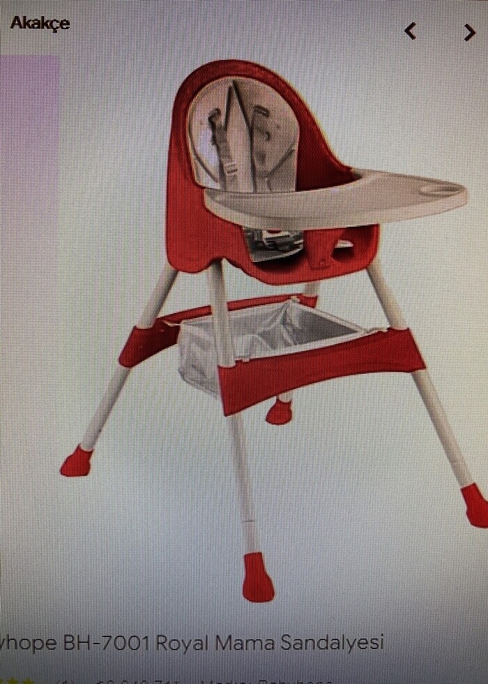 Babyhope kırmızı mama sandalyesi - Görsel 2