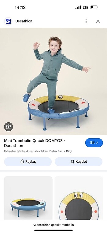  Decatlon çocuk trambolin