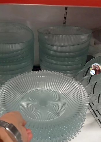  Beden Beyaz Baskılı Cam Tabak