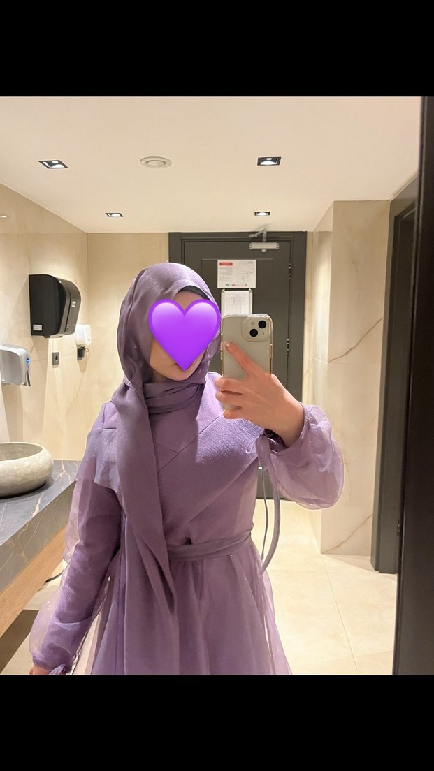 Uzun Mor Drapeli Gotik Kadın Abiye - Görsel 2