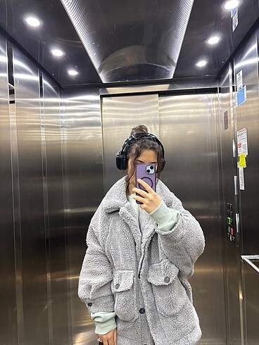 Peluş Gri Ceket