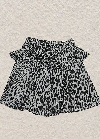Zebra desenli etek