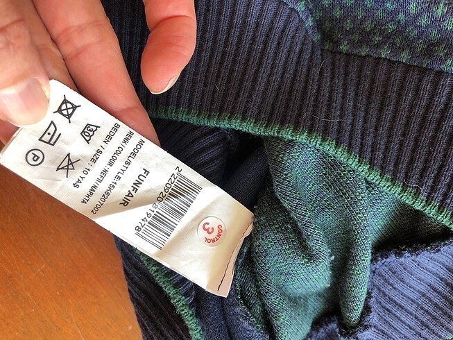 10 Yaş Beden lacivert Renk FunFair 10-11 yaş erkek çocuk sweatshirt