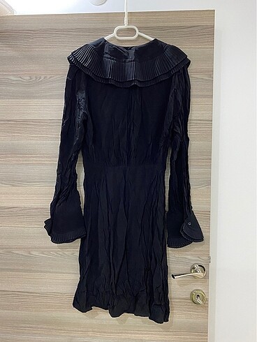 H&M Siyah midi boy şifon elbise