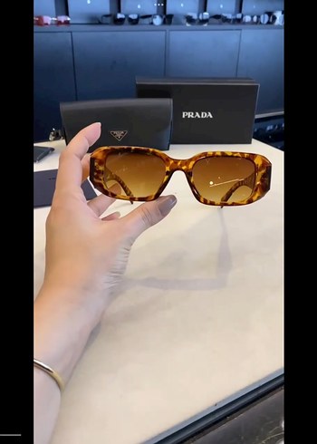 Prada Kahverengi Baskılı Kadın Güneş Gözlüğü - Görsel 2