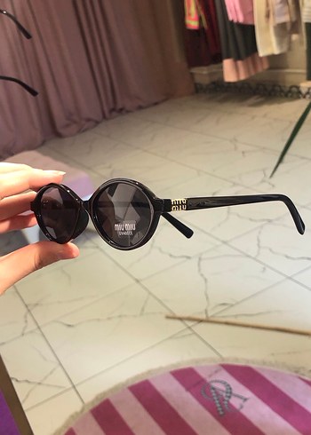 Miu miu oval güneş gözlüğü gözlük - Görsel 9