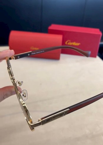  Beden kahverengi Renk Cartier Kadın Güneş Gözlüğü