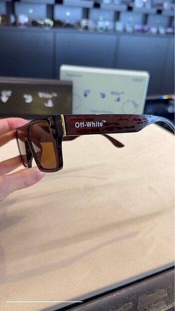 Beden kahverengi Renk Off white unisex gözlük
