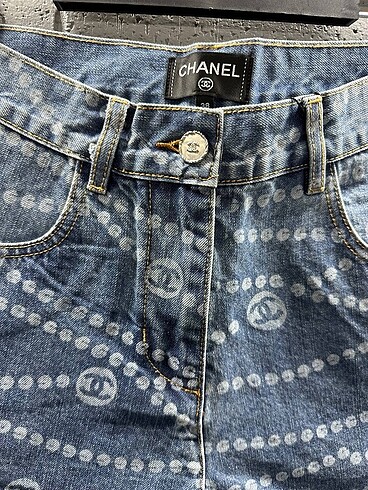 s Beden Chanel denim kot jean şort