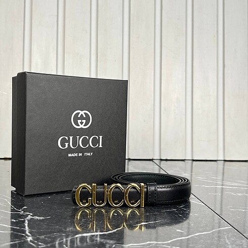 Gucci Gucci 2 cm hakiki deri kemer