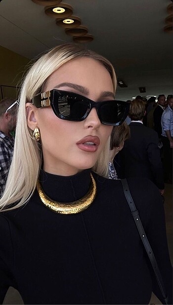 Miu miu cat eye siyah ikonik güneş gözlüğü
