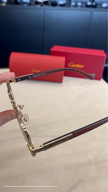 Beden kahverengi Renk Cartier güneş gözlüğü