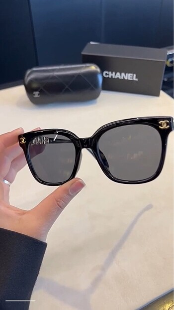  Beden siyah Renk Chanel güneş gözlüğü