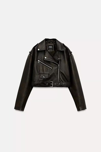 PARLAK EFEKTLİ BIKER CEKET