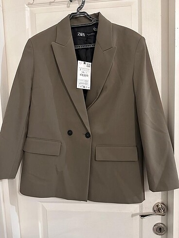 s Beden haki Renk KRUVAZE OVERSIZE BLAZER