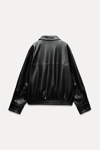 Zara SUNİ DERİ BOMBER CEKET