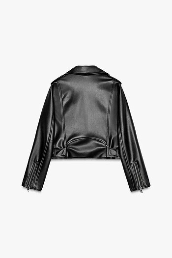 m Beden siyah Renk SUNİ DERİ BIKER CEKET