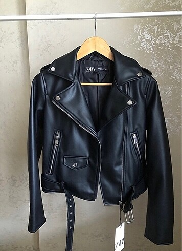 Zara SUNİ DERİ BIKER CEKET