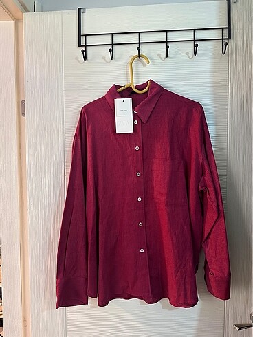 KETEN KARIŞIMLI OVERSIZE GÖMLEK