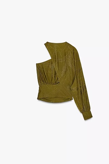 Zara JAKARLI ASİMETRİK BLUZ