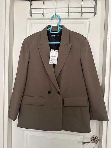 s Beden haki Renk KRUVAZE OVERSIZE BLAZER